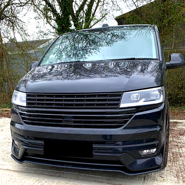Transporter - T6.1: Gloss Black Front Bumper Inserts & Fog Light Covers 19-24