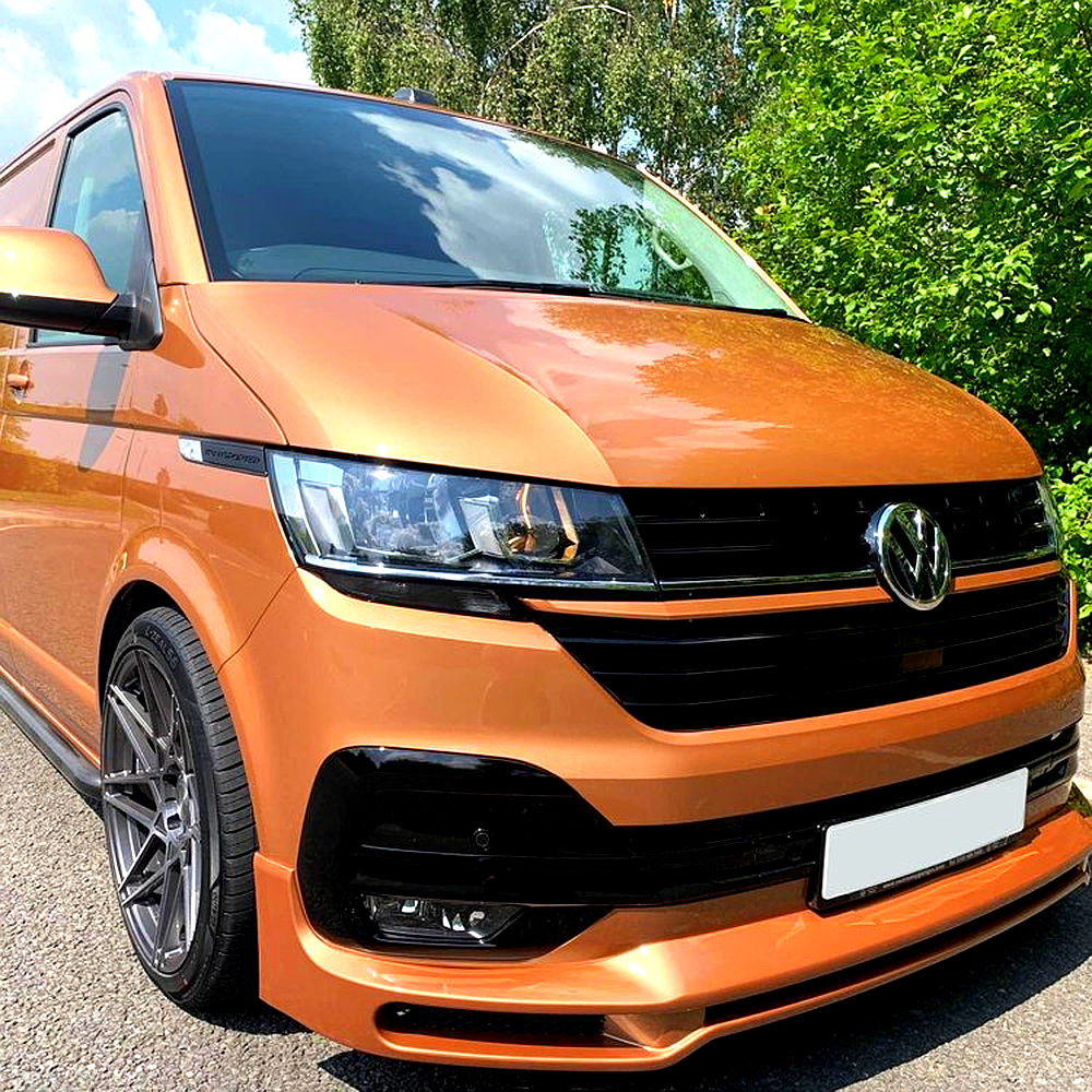 Transporter - T6.1: Gloss Black Front Bumper Inserts & Fog Light Covers 19-24