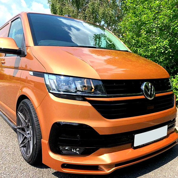 Transporter - T6.1: Gloss Black Front Bumper Inserts & Fog Light Covers 19-24