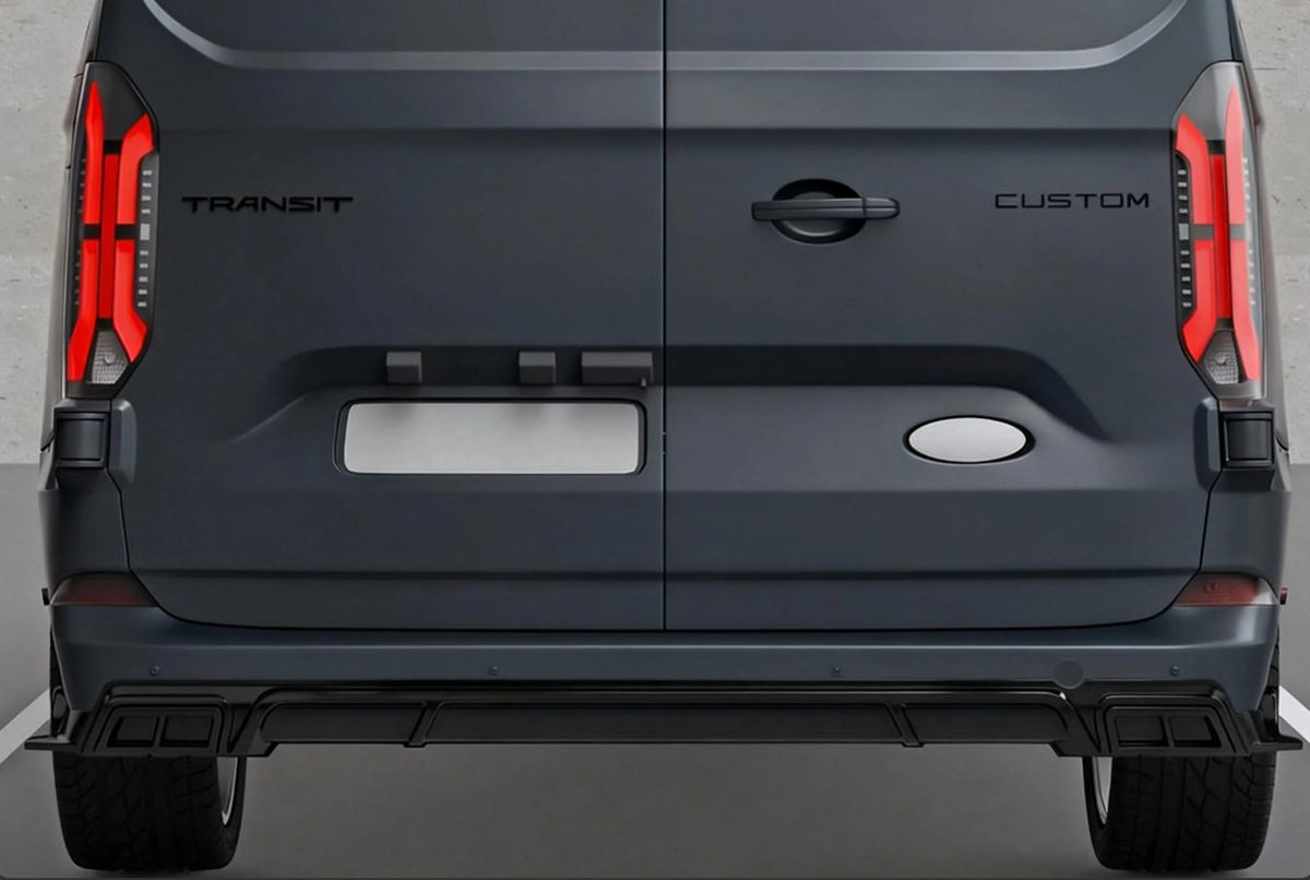 Ford Transit Custom MK2: Gloss Black Rear Diffuser 24+