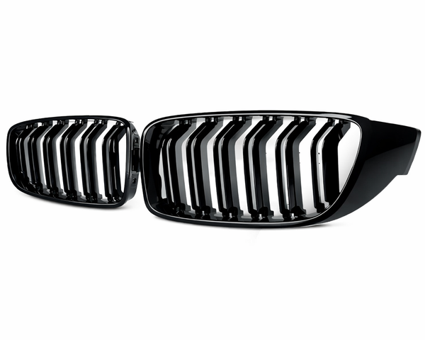 4 Series - F32/F33/F36: Gloss Black Double Slat Grill 14-20