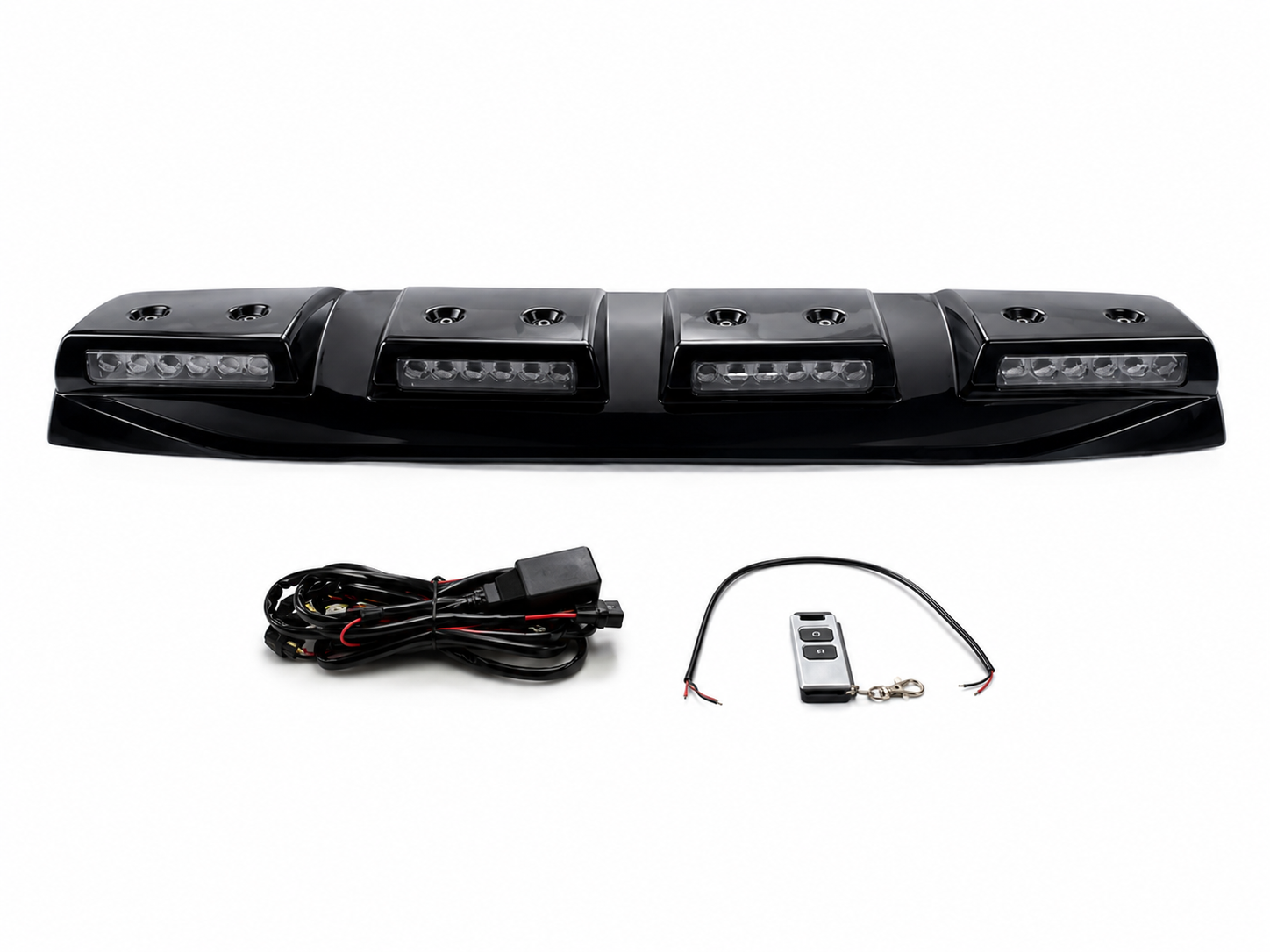 Amarok - MK2: Gloss Black V2 Style LED Roof Light Bar 22+