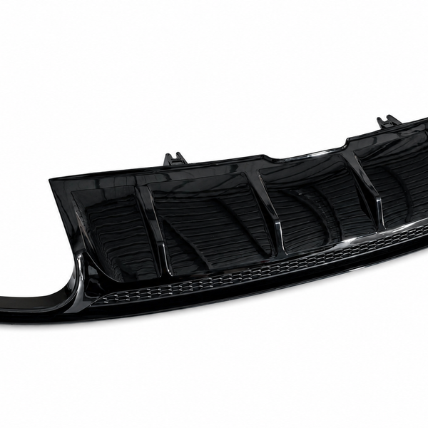 A5 - B9: Gloss Black S5 Style Rear Diffuser without Tips 16-19