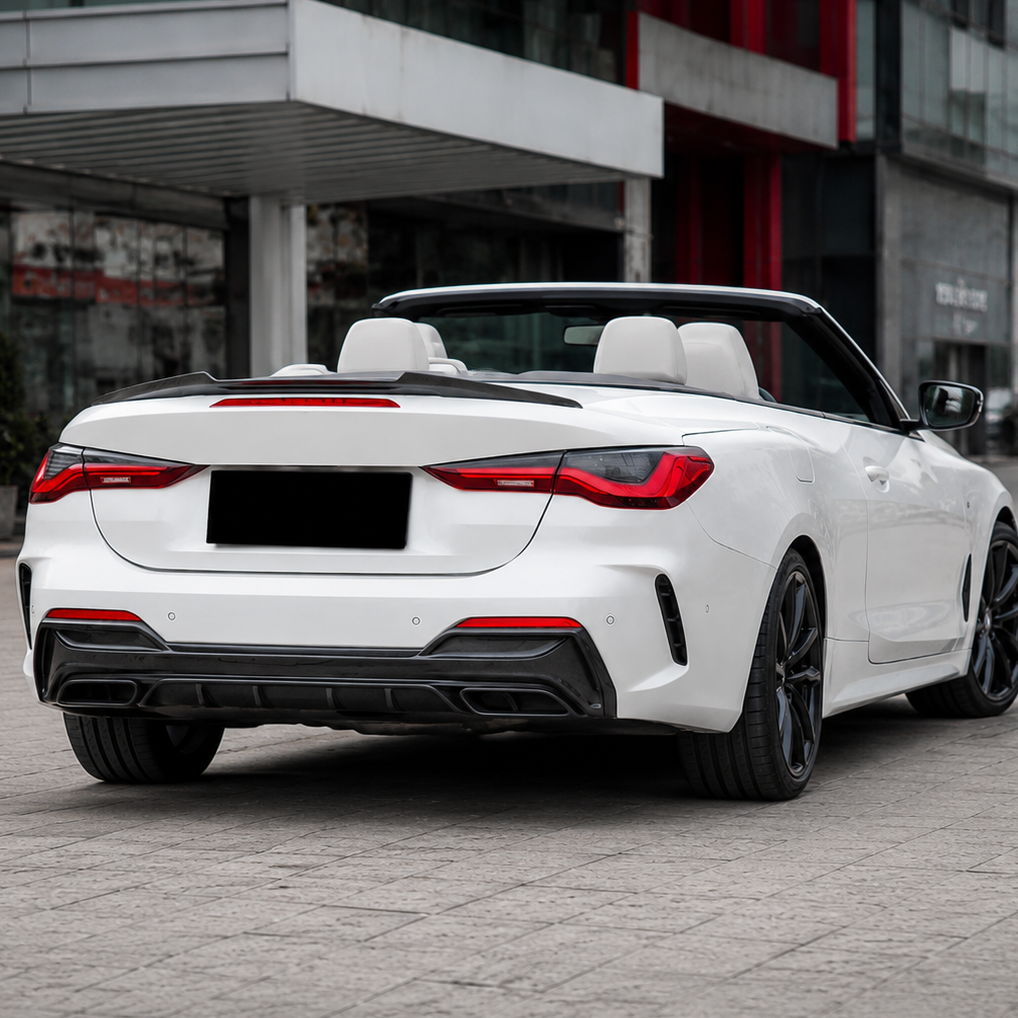 4 Series - G23 Convertible: Gloss Black M4 Style Rear Spoiler 20+