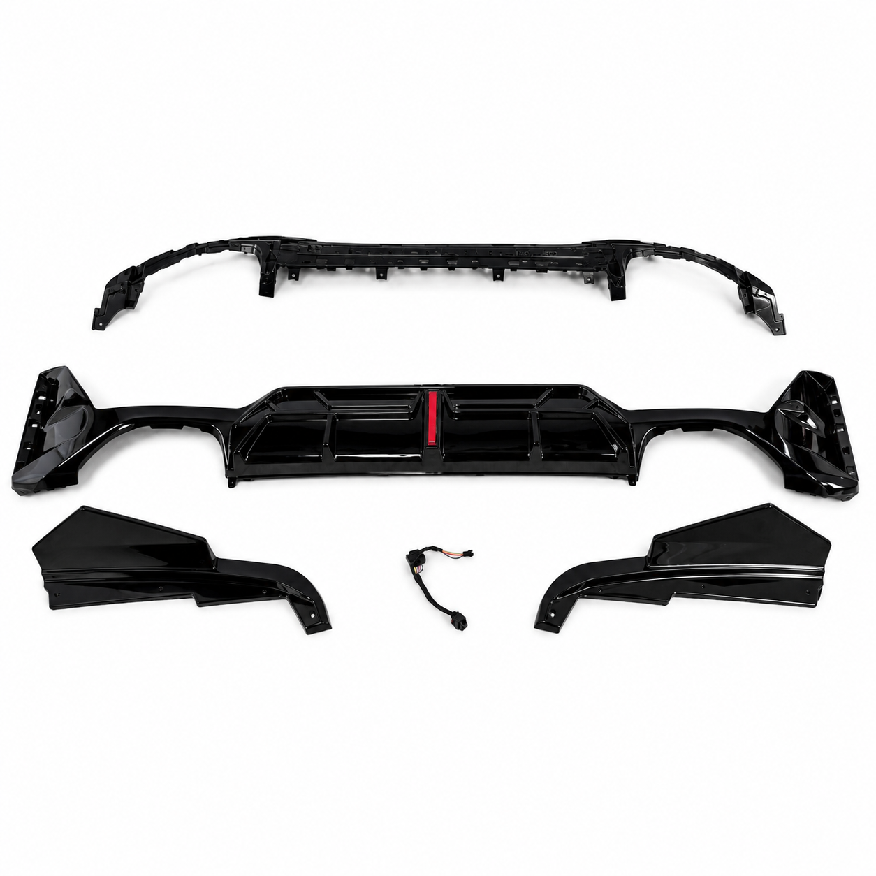 3 Series - G20 Facelift: Gloss Black LED Rear Diffuser 23+