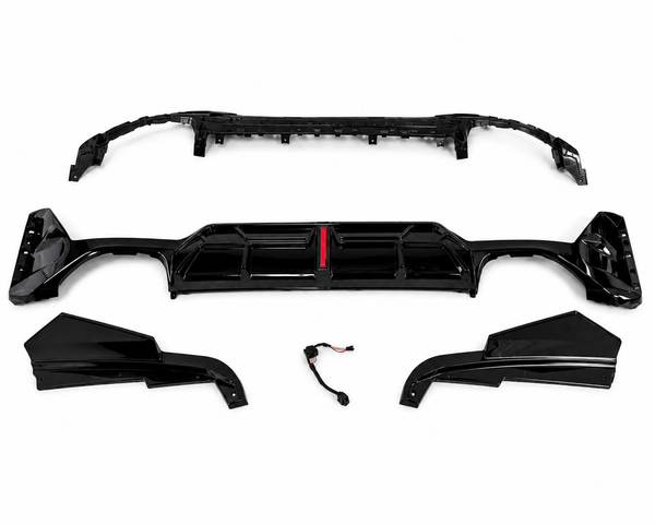 3 Series - G20 Facelift: Gloss Black LED Rear Diffuser 23+