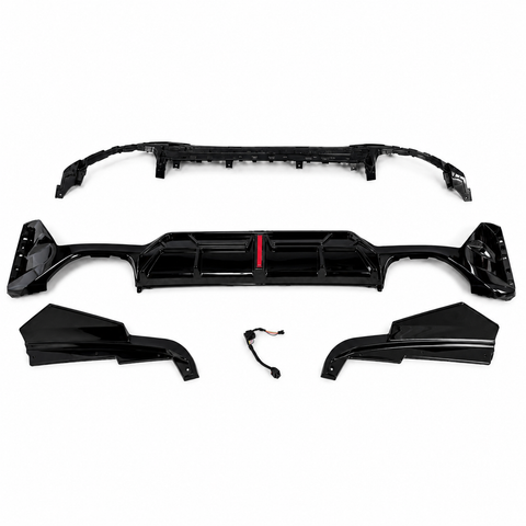 3 Series - G20 Facelift: Gloss Black LED Rear Diffuser 23+