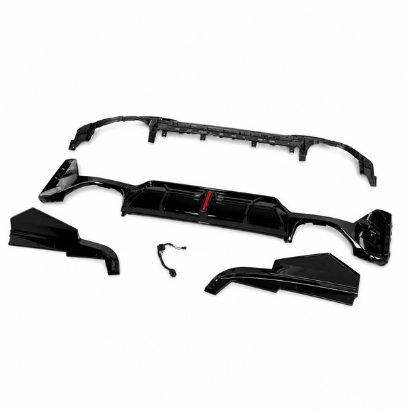 3 Series - G20 Facelift: Gloss Black LED Rear Diffuser 23+