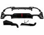 3 Series - G20 Facelift: Gloss Black LED Rear Diffuser with Tips 23+