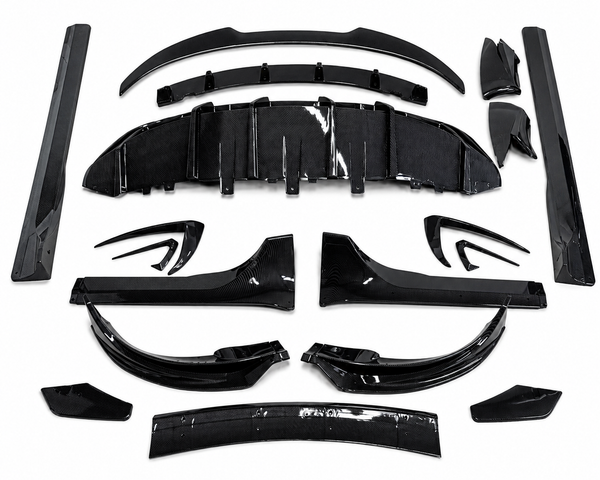 Tesla - Model Y Pre-Facelift: Carbon Fibre Look Body Kit 19-23