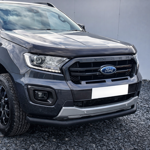 Ford Ranger - T7/T8: Gloss Black Wildtrak Style Bonnet Guard 15-21