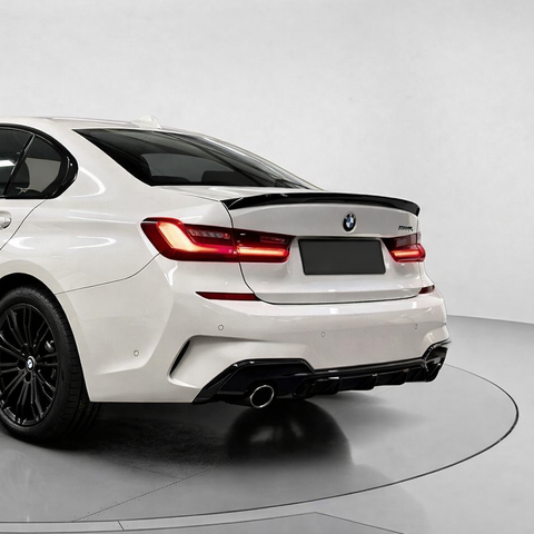 3 Series - G20/G21 Pre-Facelift: Gloss Black Dual Exhaust Diffuser 19-22