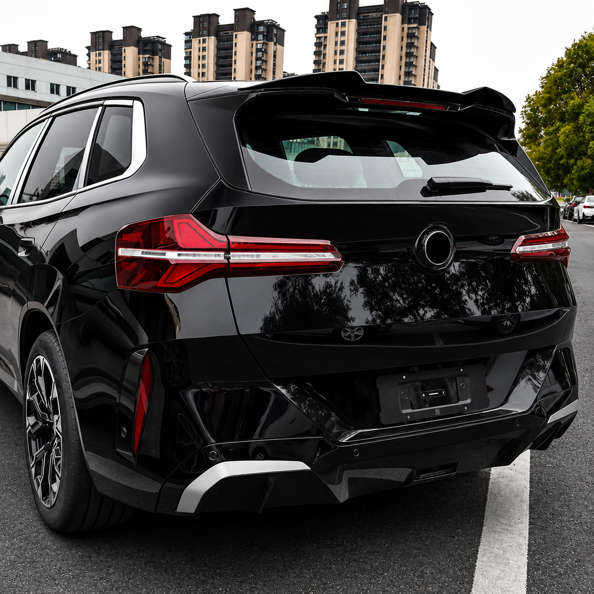X3 - G45: Gloss Black Roof Spoiler 24+