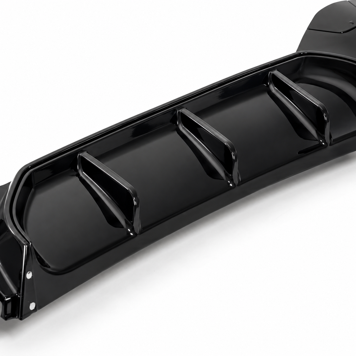 1 Series - F20/F21 Facelift LCI: Gloss Black Dual Exhaust Diffuser 15-19