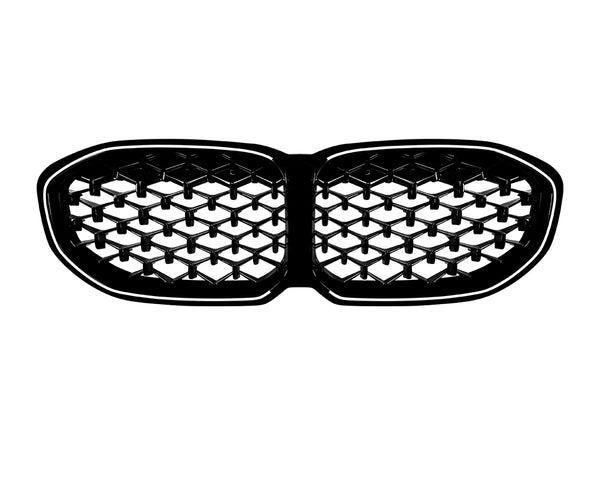 1 Series - F40: Gloss Black Diamond Grill with LED 19-24