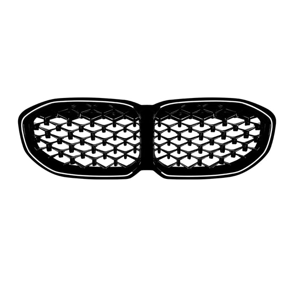 1 Series - F40: Gloss Black Diamond Grill with LED 19-24