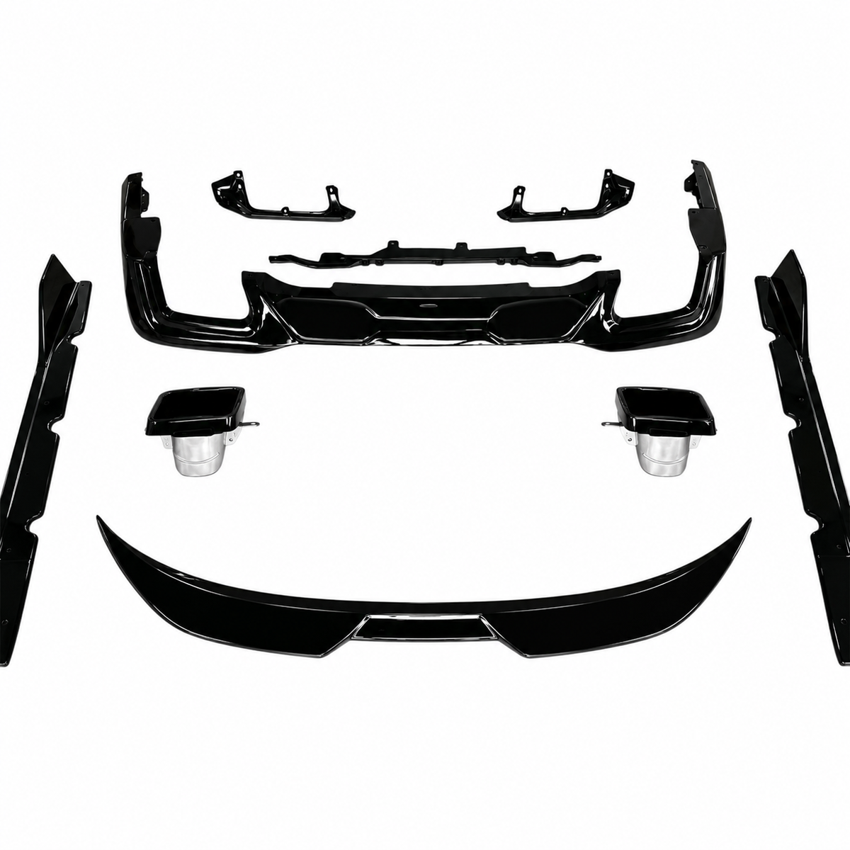 2 Series Gran Coupe - F44: Gloss Black Body Kit (With Exhaust Tips) 20+