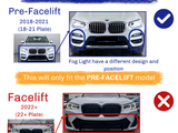 Two sections compare BMW models. Top: 
