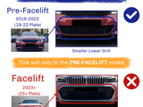 Cars with different grill designs are compared. The 