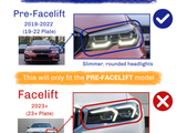 Top text reads: Two sections show car headlights. 