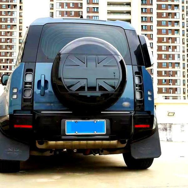 Defender 90/110 -  L663: Gloss Black Union Jack Wheel Cover 20+