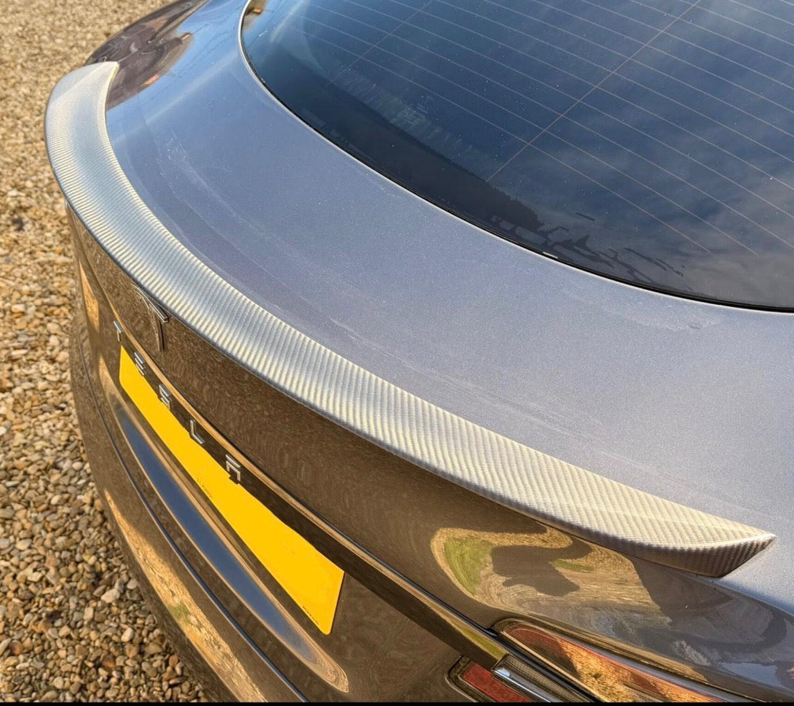 Model S: Dry Carbon Fibre Performance Style Rear Spoiler 16+
