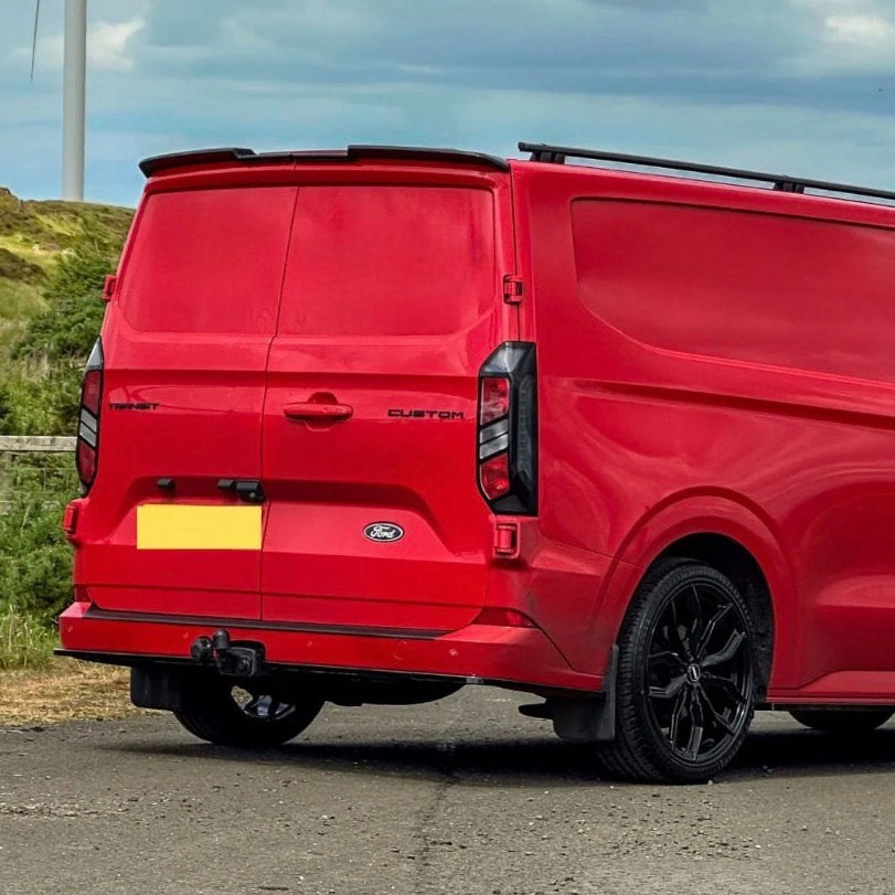 Ford Transit Custom MK2: Gloss Black V1 Barn Door Spoiler 24+
