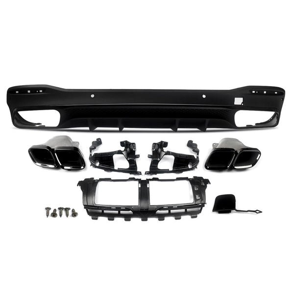 GLE - W167 Pre-Facelift: Gloss Black AMG Style Diffuser 19-23