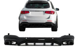 GLC - X253 Facelift: Matt Black AMG Style Diffuser With Exhaust Tips 20+