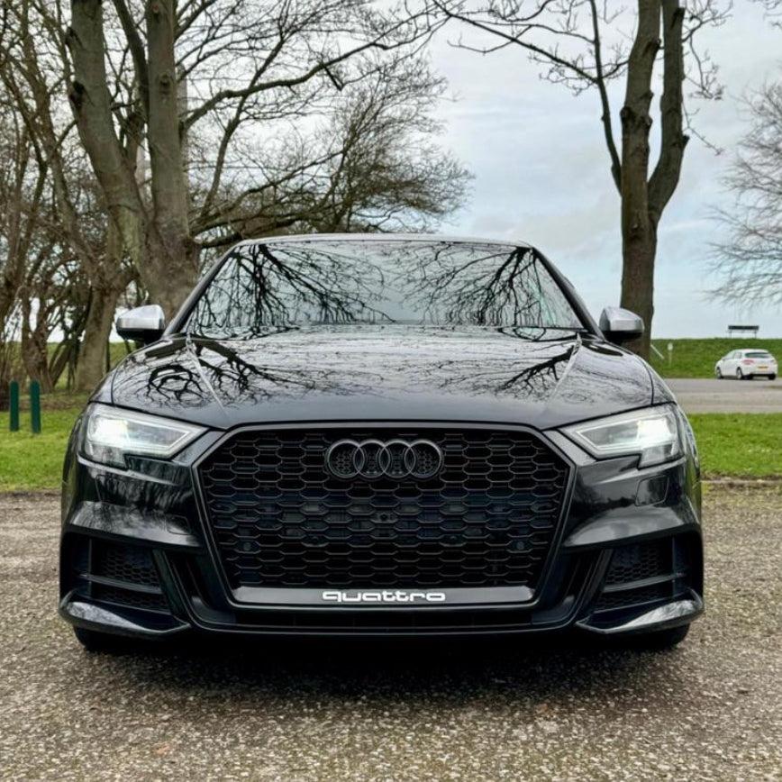 A3 - 8V Facelift: Gloss Black RS Honeycomb with Quattro Grill 16-19