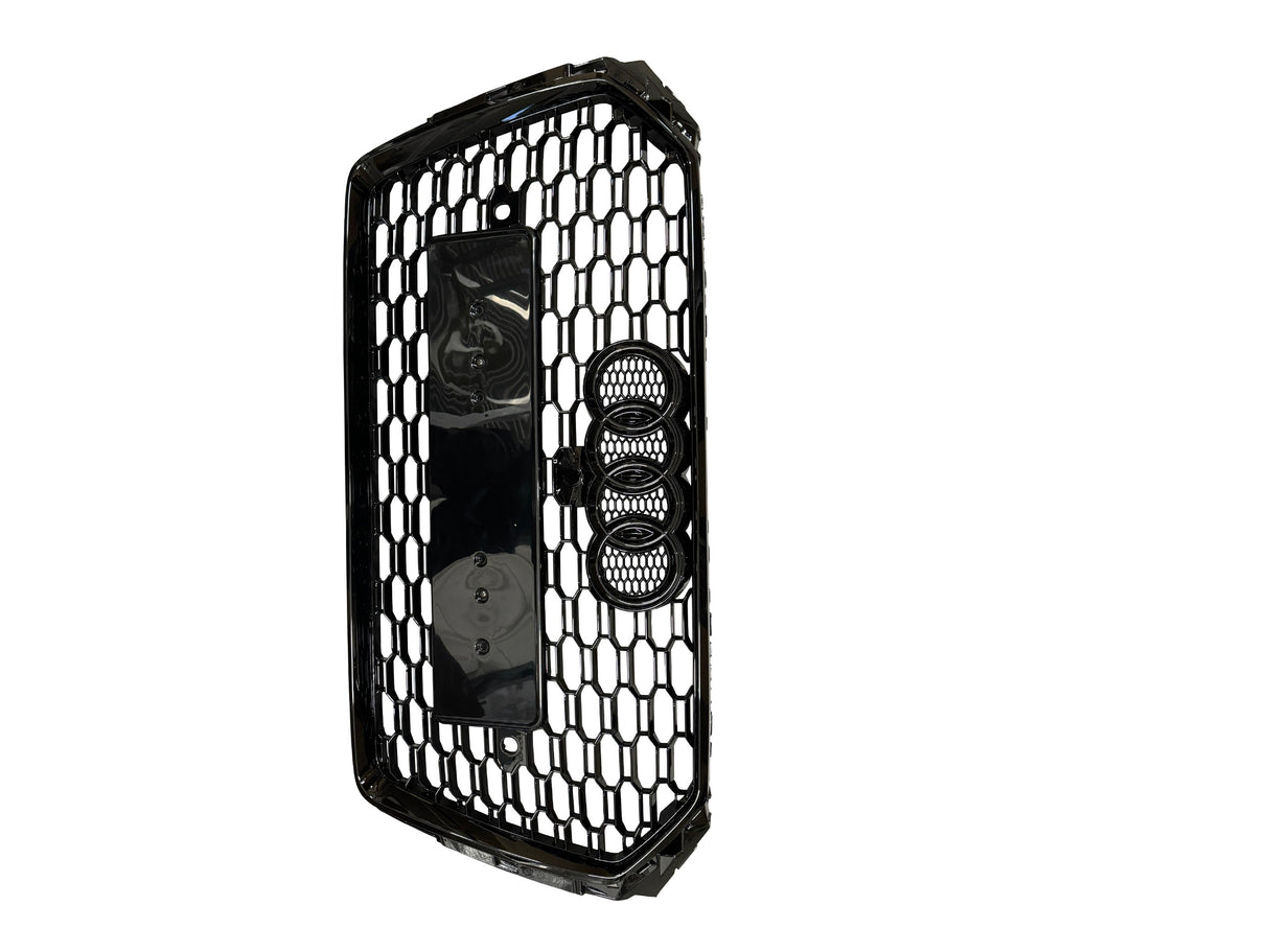 A6 - C8: Gloss Black RS Honeycomb Style Grill 18-22