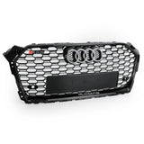 A5 - B9: Gloss Black RS Honeycomb Quattro Grill 17-20