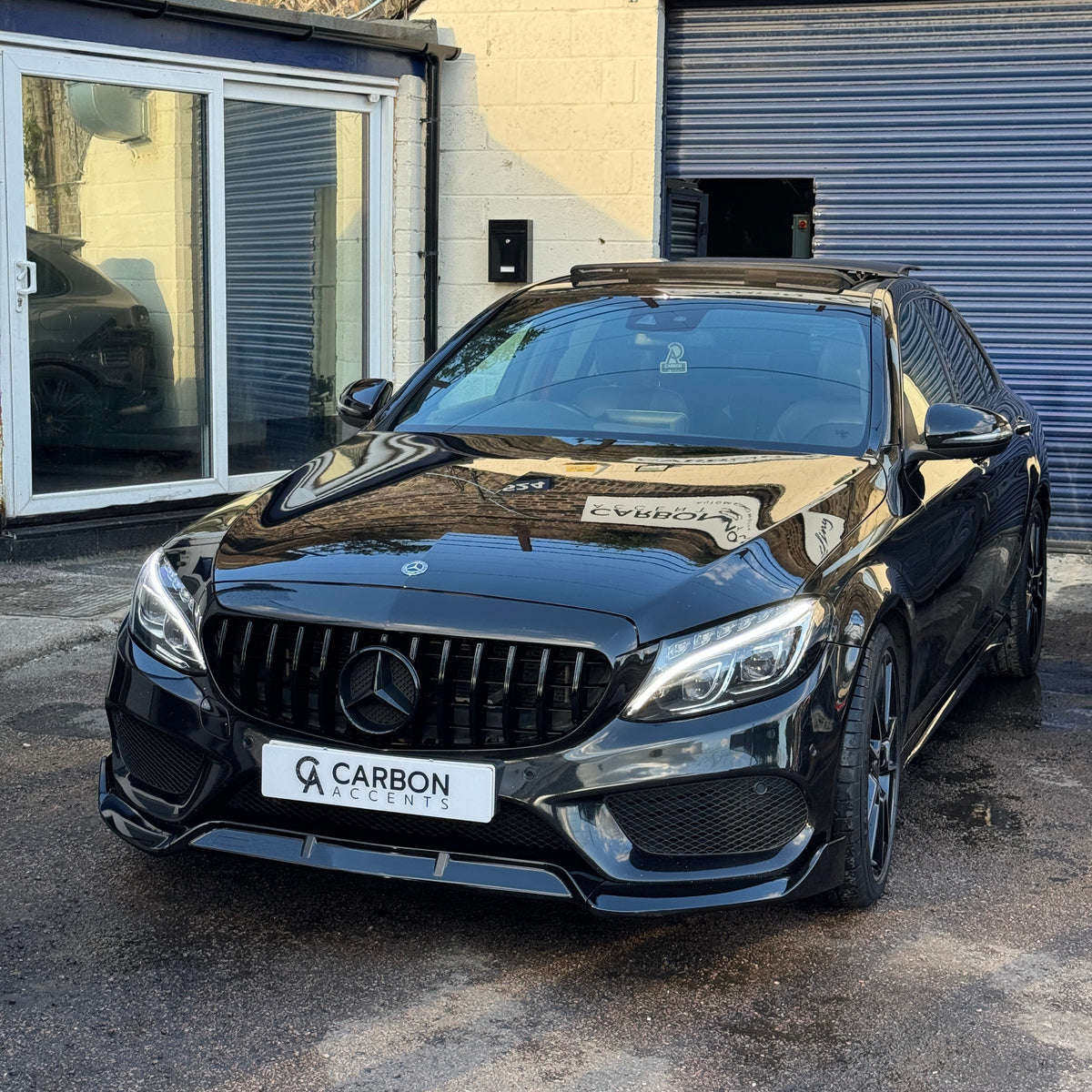 C Class - W205/C205 Pre-Facelift: Gloss Black Splitter 14-18