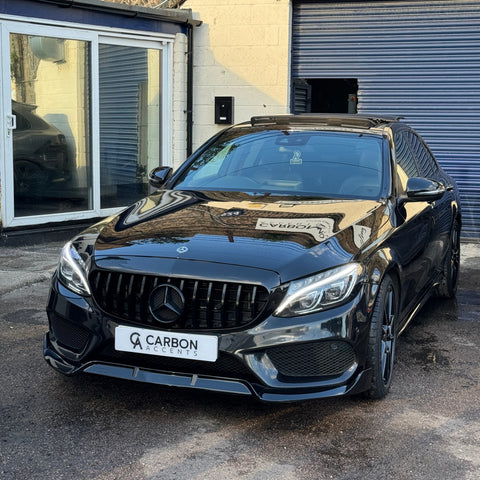 C Class - W205/C205 Pre-Facelift: Gloss Black Splitter 14-18