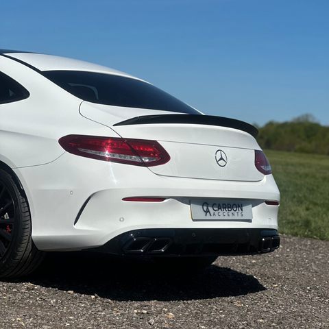 C Class - C205 Coupe: Gloss Black Rear Diffuser 14-21