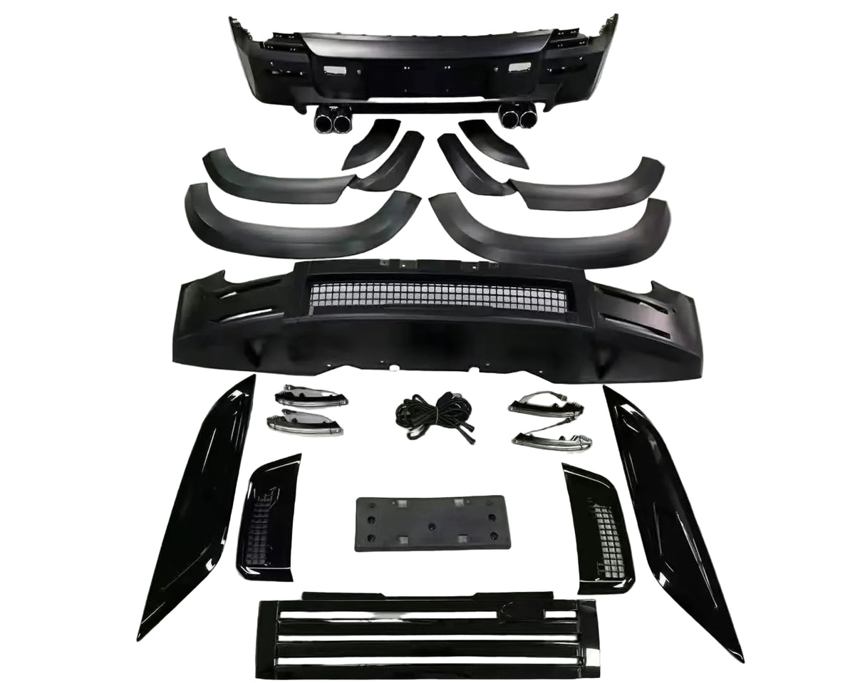 Defender 90/110 - L663: Gloss Black LM Wide Track Style Body Kit 20+