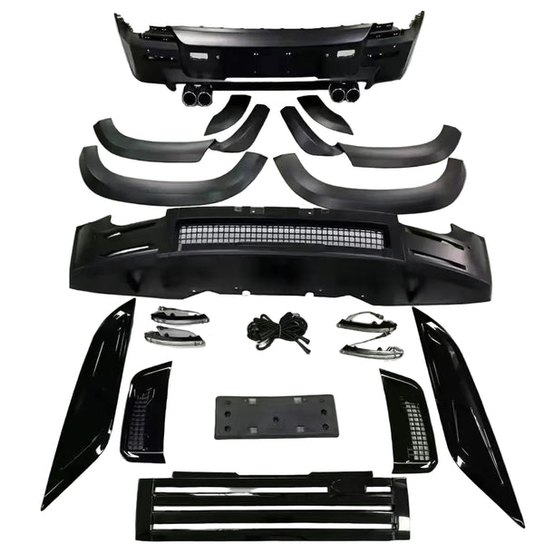 Defender 90/110 - L663: Gloss Black LM Wide Track Style Body Kit 20+