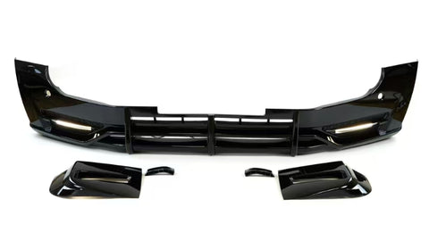 Defender 90/110 - L663: Gloss Black CZ1 Style Front Splitter with DRL 20+