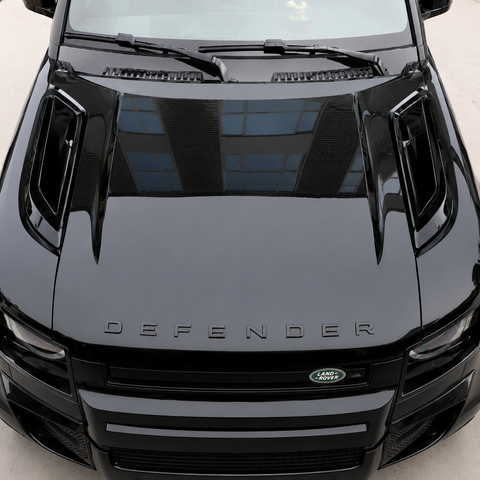 Defender - L663: Gloss Black V1 Hood Vent 20+