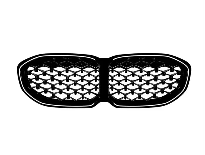 1 Series - F40: Gloss Black Diamond LED Front Grill 20-24
