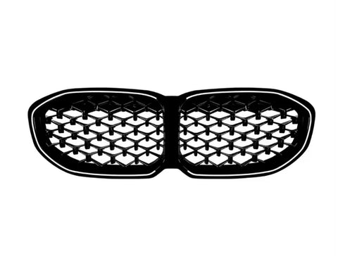 1 Series - F40: Gloss Black Diamond LED Front Grill 20-24
