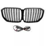X5 - G05 Pre-Facelift: Gloss Black Double Slat Style LED Grill 19-22