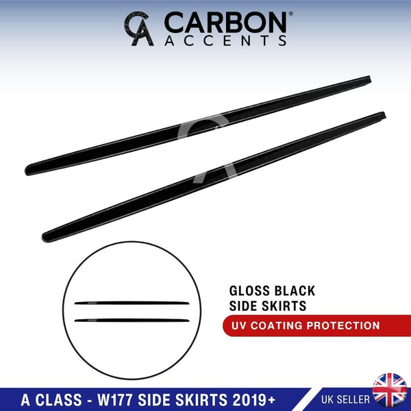 Mercedes A Class W177 Gloss Black Side Skirts 2019+ UK Stock