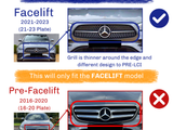 Car grill comparison between 