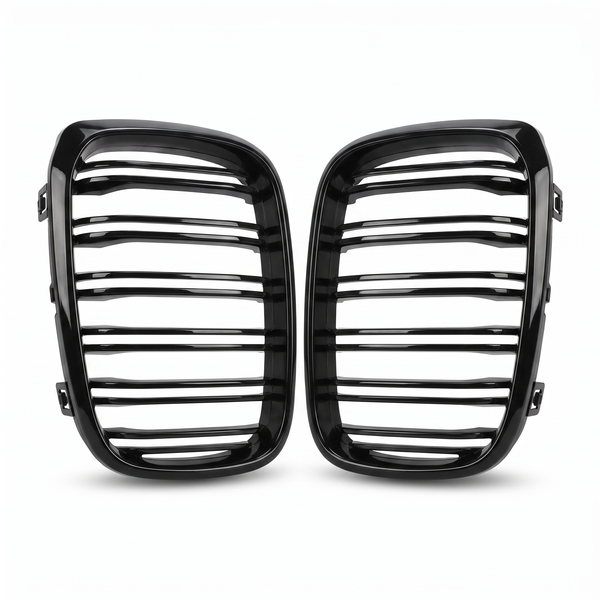 X3 - G01 Pre-Facelift: Gloss Black Double Slat Grill 18-21