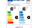 EU tyre label - Arivo Ultra Sport ARV7 285/45 R22 114V XL - fuel C, wet grip C, noise 73dB