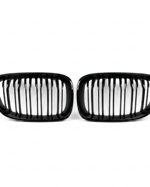 1 Series - F20/F21 Pre-Facelift: Gloss Black Double Slat Grill 11-14