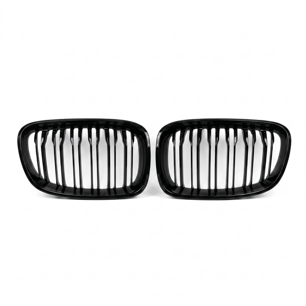 1 Series - F20/F21 Pre-Facelift: Gloss Black Double Slat Grill 11-14