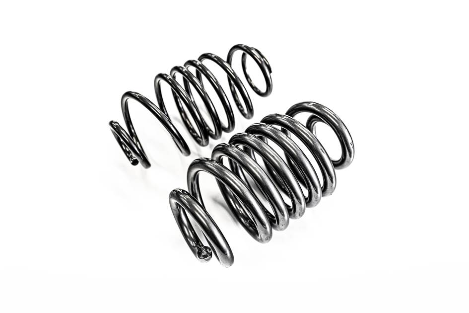 VW T5 Transporter lowered stance front view – Cobra Suspension 55/55mm springs