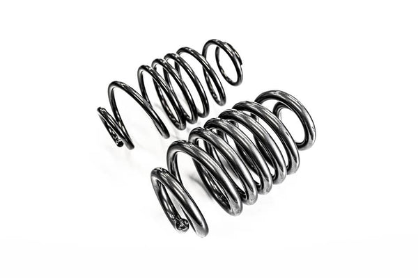 VW T5 Transporter lowered stance front view – Cobra Suspension 55/55mm springs